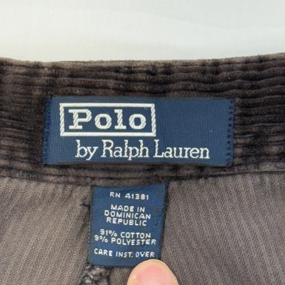 Vintage Polo Ralph Lauren Corduroy Pants 38x31 Wide Wale Cords Cotton Trousers